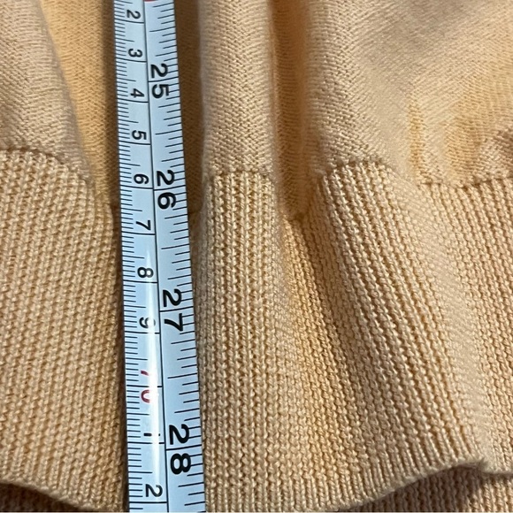 Men's Butter Yellow Sweater Vest by Donald Rose. - Picture 4 of 7